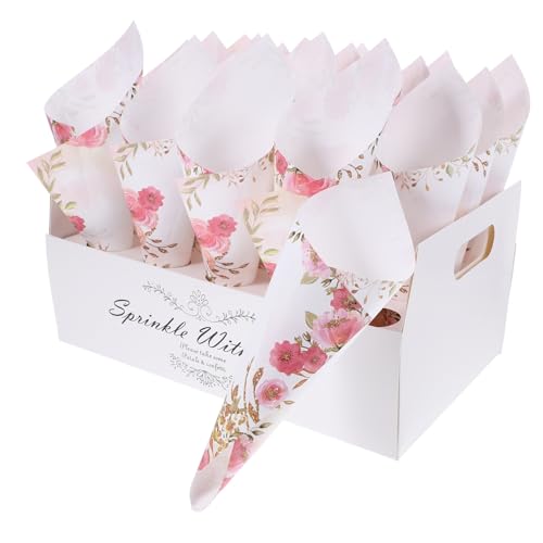 MAGICLULU 1 Satz Hochzeitspapierprodukte hochzeit konfetti Konfetti Blütenblätter Party Zapfen geschenkverpackung süßigkeiten Konfetti-Halter aus Papier Wursttüten Kraftpapier von MAGICLULU