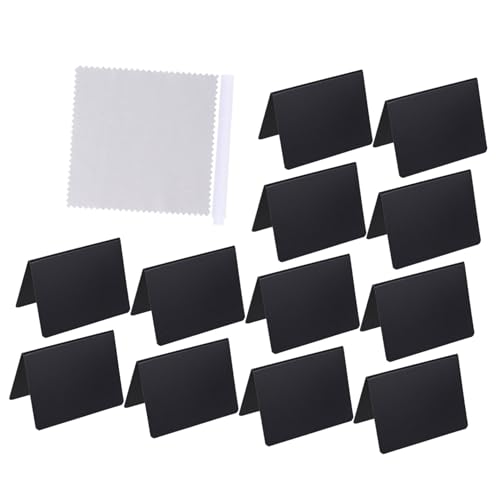 MAGICLULU 1 Satz Löschbare Preisschildkarte Lebensmittelzeichen Tags Kreideschild für Essen Kleine Tafel Kleine Nachrichtenkreidescheibenschilder kleines Tafel-Schild Plastik Black von MAGICLULU