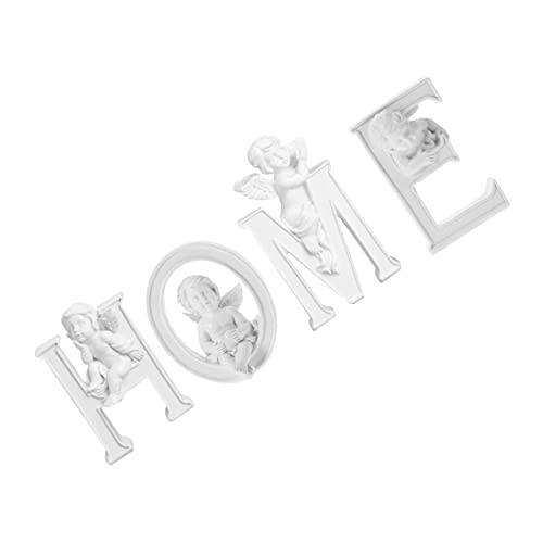 MAGICLULU 1 Satz Ornamente aus Harz Party modern Dekorationen schmücken Gold hochzeitsdeko Desktop- kunstharz Handwerk schmuck Indoor-Desktop-Schmuck Alphabet-Schmuck Harzornament Weiß von MAGICLULU