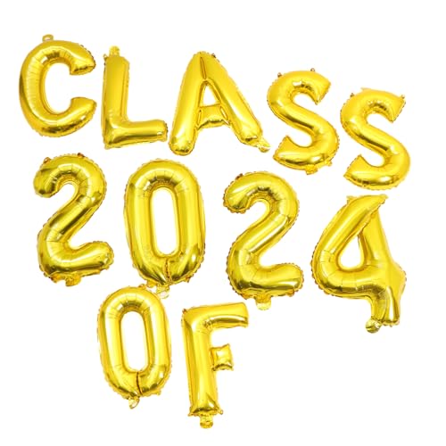 MAGICLULU 1 Satz Party-Ballon-Set Ballon mit Partynummer UV-Ballons wand polsterung die familienfeier hängende Ballondekoration Partydekorationen für Abschlussstudenten Aluminiumfolie Golden von MAGICLULU