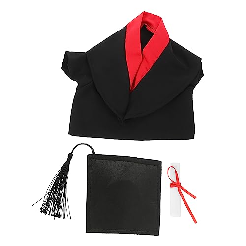 MAGICLULU 1 Satz Puppen-abschlussanzug Spielzeuge Schirmmützen Kleidung Tiere Kleider Grad-bär-Puppen-Outfit Dekoratives Puppendekor Bärenpuppenzubehör Mini-Abschlusskleid Stoff MAGICLULU 1 Satz Puppen-abschlussanzug Spielzeuge Schirmmützen Kleidung Tiere Kleider Grad-bär-Puppen-Outfit Dekoratives Puppendekor Bärenpuppenzubehör Mini-Abschlusskleid Stoff von MAGICLULU