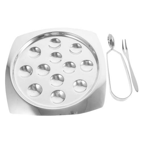 MAGICLULU 1 Satz Schneckenplatten Set mit Löchern Fach Snail Dish für Restaurant und Zuhause Zange und Langlebig und Pflegeleicht für Meeresfrüchte und Familienfeiern MAGICLULU 1 Satz Schneckenplatten Set mit Löchern Fach Snail Dish für Restaurant und Zuhause Zange und Langlebig und Pflegeleicht für Meeresfrüchte und Familienfeiern von MAGICLULU