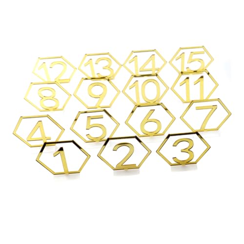 MAGICLULU 1 Satz Tischkarte zur Hochzeit Dekorationen Zahlen Festzeltnummern Inhaber der Tabellennummer hochzeitsdeko hohle Tischnummern Tischnummern für die Hochzeit Golden MAGICLULU 1 Satz Tischkarte zur Hochzeit Dekorationen Zahlen Festzeltnummern Inhaber der Tabellennummer hochzeitsdeko hohle Tischnummern Tischnummern für die Hochzeit Golden von MAGICLULU