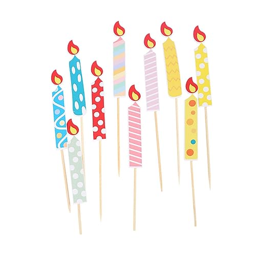 MAGICLULU 1 Satz Tortendeko Topper Geburtstagstorte Einfügen Geburtstagsfeier Kuchen Dekoration Party-kuchen- Party -kuchen -topper Papier Colorful 50 Stück von MAGICLULU