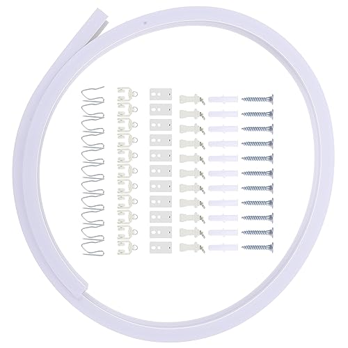 MAGICLULU 1 Satz Vorhangschiene Spuren Verstellbare Gardinenstange Inhaber Biegbare Deckenschiene Verdunkelungsvorhangstange Windows Gebogene Spur Bildschirm Einziehbar Weiß Rostfreier Stahl MAGICLULU 1 Satz Vorhangschiene Spuren Verstellbare Gardinenstange Inhaber Biegbare Deckenschiene Verdunkelungsvorhangstange Windows Gebogene Spur Bildschirm Einziehbar Weiß Rostfreier Stahl von MAGICLULU