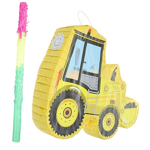 MAGICLULU 1 Satz mit Süßigkeiten gefülltes spaß komfetti wischtelgeschenk Ausgrabungsmaschine bescherung Party Bagger-Pinata Geburtstag Konstruktion Spieleprop süße Piñata Papier von MAGICLULU