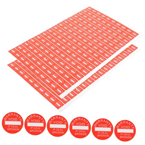 MAGICLULU 1 Satz -tags Etikett Dauerhaft Stichworte Aufkleber Klebendes Warnschild Warnscheiben Rot Papier 1000 Stück von MAGICLULU