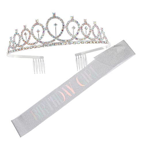 MAGICLULU Süßes Geburtstagsparty-set Krone Und Gürtel Party-accessoires Für Mädchen Elegant Und Lustig von MAGICLULU