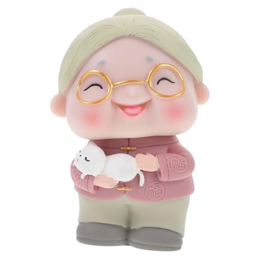 MAGICLULU 1 Stück Kuchendekorationsverzierungen Statue eines älteren Ehepaares Hochzeitstorte Topper Miniaturpuppen Oma Figur Paar Figuren Kuchendekorationen Tischverzierung Hochzeitsfiguren von MAGICLULU