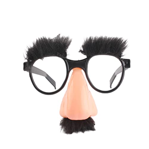 MAGICLULU 1 Stück Lustige Verkleidungsbrille Große Nase Lustige Brille Mit Augenbraue von MAGICLULU