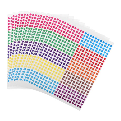 MAGICLULU 10 Blatt Punktetiketten Selbstklebende Aufkleber für Kreative Organisation Einfach Abziehbar für Büro und Schule MAGICLULU 10 Blatt Punktetiketten Selbstklebende Aufkleber für Kreative Organisation Einfach Abziehbar für Büro und Schule von MAGICLULU