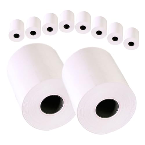 MAGICLULU 10 Rollen Kassendruckpapier Kreditkartenbelegpapier Praktisches Druckpapier Belegdruckerpapier Thermoetikettendrucker Thermopapier Quittungspapier Thermoweiß von MAGICLULU