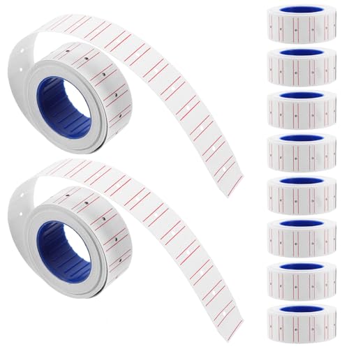 MAGICLULU 10 Rollen Preisetiketten Papier Etiketten pro Rolle für Preisschildmaschinen Langlebig und Lesbar für Geschäfte und Supermärkte von MAGICLULU