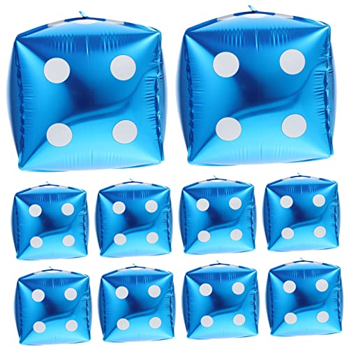 MAGICLULU 10 Stück Ballon party accessoires blaue ballons UV Partydekorationen für Casinos Und Ö rote luftballons Ballongas Folienballons -Party-Dekorationen Aluminiumfolie Blue von MAGICLULU
