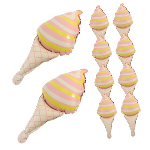 MAGICLULU 10 Stück Eisballon Karikatur Liebenswert Party Zapfen Weiß Pastell Creme Thematisiert Für Hawaiianische Ballons -poolspielzeug Hawaiianische Folienballons Rosa Aluminiumfolie MAGICLULU 10 Stück Eisballon Karikatur Liebenswert Party Zapfen Weiß Pastell Creme Thematisiert Für Hawaiianische Ballons -poolspielzeug Hawaiianische Folienballons Rosa Aluminiumfolie von MAGICLULU
