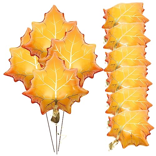 MAGICLULU 10 Stück Folienballons Ahornblatt für Dankfest und Herbstfeiern Dekoration für Einzigartige Feste mit Kreativen Designs und Festlicher von MAGICLULU