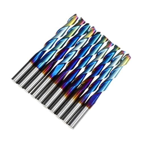MAGICLULU 10 Stück Fräser Nase Rand Holzbearbeitung Mühle Trimmer Mahlen Spiral- Rotierende Bits Werkzeug Cnc-router-bit Gesenkschleifer-bits Cnc-gravur-bits Wolfram Stahl von MAGICLULU