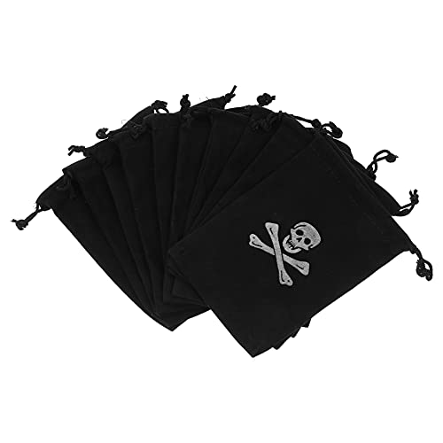MAGICLULU 10 Stück Halloween-Leckerlibeutel Mit Kordelzug Süßigkeitentüten Piratenschatzbeutel Schwarze Münzbeutel Mit Kordelzug Schmuckbeutel Für Halloween-Partyzubehör MAGICLULU 10 Stück Halloween-Leckerlibeutel Mit Kordelzug Süßigkeitentüten Piratenschatzbeutel Schwarze Münzbeutel Mit Kordelzug Schmuckbeutel Für Halloween-Partyzubehör von MAGICLULU