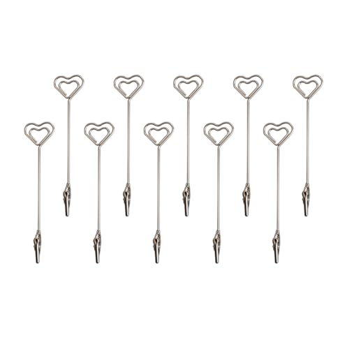 MAGICLULU 10 Stück Herz Memo Halter mit Klemme Tischkartenhalter und Foto Clip für Hochzeit Geburtstag Silberne Tischdekoration MAGICLULU 10 Stück Herz Memo Halter mit Klemme Tischkartenhalter und Foto Clip für Hochzeit Geburtstag Silberne Tischdekoration von MAGICLULU