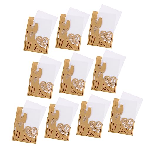 MAGICLULU 10 Stück Kreative Hochzeitseinladungen aus Papier für Braut und Bräutigam Stilvolle Einladungsumschläge für Hochzeiten und Valentinstag und Langlebig MAGICLULU 10 Stück Kreative Hochzeitseinladungen aus Papier für Braut und Bräutigam Stilvolle Einladungsumschläge für Hochzeiten und Valentinstag und Langlebig von MAGICLULU