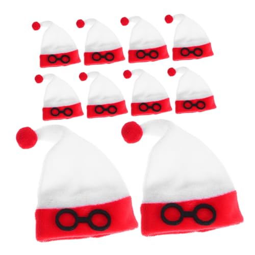MAGICLULU 10 Stück Mini Weihnachtsmützen für Weinflaschen Weinhüllen aus Weichem Samtstoff Festliche Tischdeko und DIY Weihnachtsschmuck Kleine Santa Hüte für Party und MAGICLULU 10 Stück Mini Weihnachtsmützen für Weinflaschen Weinhüllen aus Weichem Samtstoff Festliche Tischdeko und DIY Weihnachtsschmuck Kleine Santa Hüte für Party und von MAGICLULU