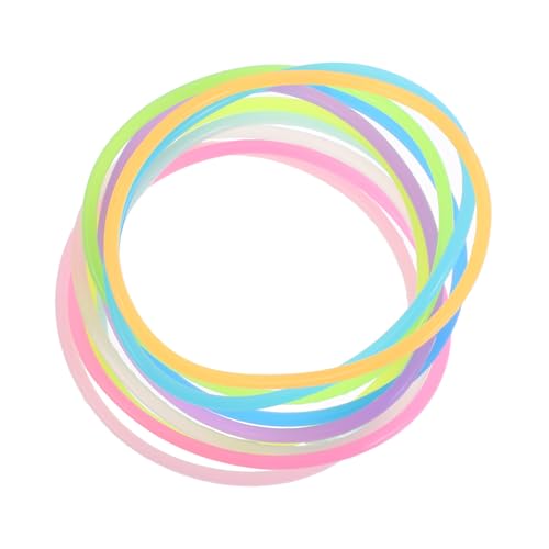 MAGICLULU 10 Stück Silikonarmband Jelly Armbänder 80er Armbänder für Themenveranstaltungen Silikonbänder Im Dunkeln leuchtendes Armband Silikonarmbänder Kieselgel von MAGICLULU