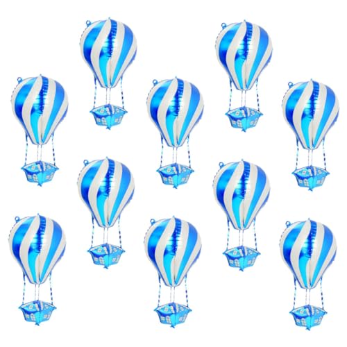 MAGICLULU 10 Stück Teiliges Aluminium Folienballon Heißluftballon mit Beeindruckendem für Geburtstagsfeiern Babyshowers und Festliche Partydekorationen MAGICLULU 10 Stück Teiliges Aluminium Folienballon Heißluftballon mit Beeindruckendem für Geburtstagsfeiern Babyshowers und Festliche Partydekorationen von MAGICLULU