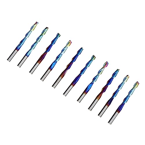 MAGICLULU 10 Stück Teiliges Kugelkopf Fräser aus Hartmetall für Cnc Spiralfräser für Hohe Effizienz und Einfache Anwendung von MAGICLULU