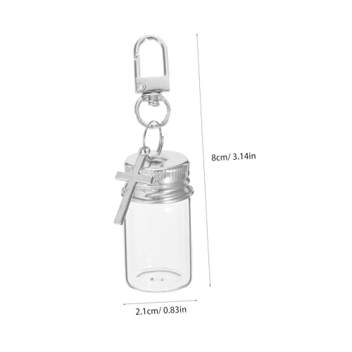 MAGICLULU 10 Stück Teiliges Mini Glasflaschen Schlüsselanhänger Kleine Wunschflasche Charm Dekorative Zauberflaschen Anhänger mit Kreuz für DIY Basteln Erinnerungsschmuck MAGICLULU 10 Stück Teiliges Mini Glasflaschen Schlüsselanhänger Kleine Wunschflasche Charm Dekorative Zauberflaschen Anhänger mit Kreuz für DIY Basteln Erinnerungsschmuck von MAGICLULU
