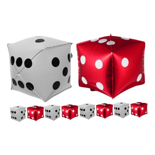 MAGICLULU 10 Stück Teiliges Quadratische Würfelballons aus Aluminiumfolie Weiß und Rot Stabile Partydeko mit Markantem Würfelmuster Einfach Aufzublasen für Themenpartys und Outdoor Events MAGICLULU 10 Stück Teiliges Quadratische Würfelballons aus Aluminiumfolie Weiß und Rot Stabile Partydeko mit Markantem Würfelmuster Einfach Aufzublasen für Themenpartys und Outdoor Events von MAGICLULU