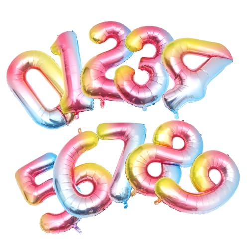 MAGICLULU 10 Stück Zahlenballon wandverkleidung wand polsterung alles zum geburtstag luftballons buchstaben Anzahl Luftballons Geburtstagsversorgung Ballons Dekorationen Colorful MAGICLULU 10 Stück Zahlenballon wandverkleidung wand polsterung alles zum geburtstag luftballons buchstaben Anzahl Luftballons Geburtstagsversorgung Ballons Dekorationen Colorful von MAGICLULU