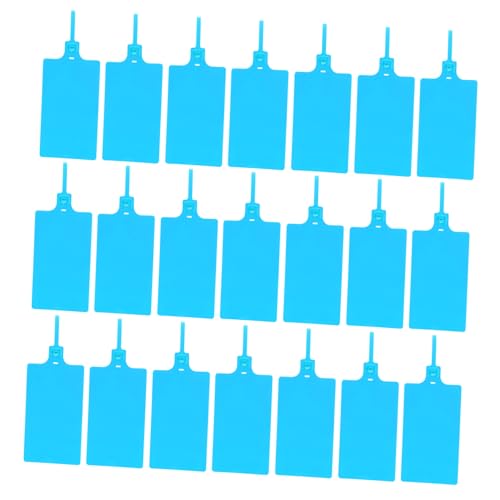 MAGICLULU 100 Stück Anhänger zum Aufhängen Etikettierungs -Tags Etiketten Aufkleber Schlüssel Gepäck Stichworte Versandetiketten Logistiketiketten Plastiketiketten Kabeletiketten pp Blue von MAGICLULU