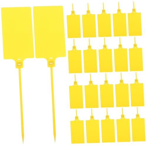 MAGICLULU 100 Stück Anhänger zum Aufhängen Klebeetiketten Kabelanhänger etiketten mit schnur Preisschilder das Etikett Etikettierungs -Tags Kunststoffanhänger zum Etikettieren pp Yellow MAGICLULU 100 Stück Anhänger zum Aufhängen Klebeetiketten Kabelanhänger etiketten mit schnur Preisschilder das Etikett Etikettierungs -Tags Kunststoffanhänger zum Etikettieren pp Yellow von MAGICLULU