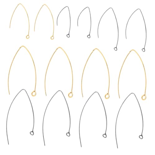 MAGICLULU 100 Stück Förmige Edelstahl Ohrhaken Hypoallergen Ohrring DIY Zubehör Damen Ohrschmuck Basteln Gold und Stahlfarben MAGICLULU 100 Stück Förmige Edelstahl Ohrhaken Hypoallergen Ohrring DIY Zubehör Damen Ohrschmuck Basteln Gold und Stahlfarben von MAGICLULU