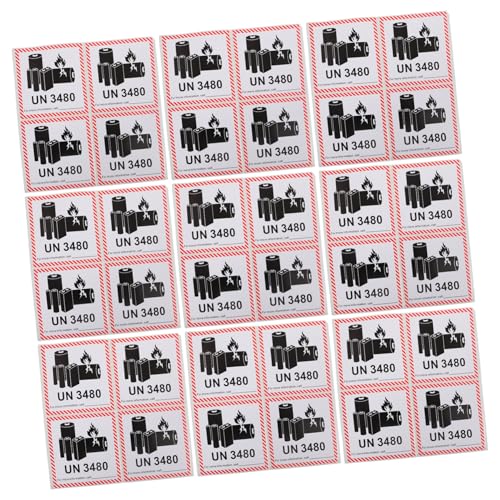 MAGICLULU 100 Stück Lithiumbatterie Warnetiketten Selbstklebend Feuerfest Für Sicheren Transport Lithium Ionen Batterie Verpackung Sicherheitsaufkleber MAGICLULU 100 Stück Lithiumbatterie Warnetiketten Selbstklebend Feuerfest Für Sicheren Transport Lithium Ionen Batterie Verpackung Sicherheitsaufkleber von MAGICLULU