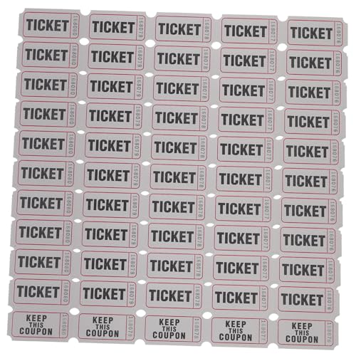 MAGICLULU 100 Stück Los Tickets Eintrittskarte für Veranstaltungen Karneval Festival Spiele für Geburtstagsfeiern Ereignisse Gewinnspielkarten Eintrittskarten für Veranstaltungen Papier Grau von MAGICLULU