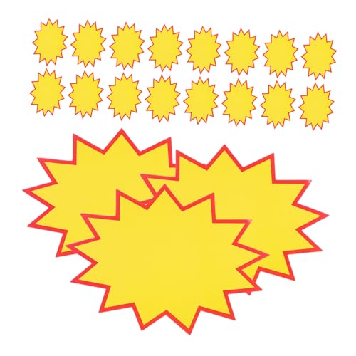MAGICLULU 100 Stück Preisetiketten Fluoreszierende Preisschilder für Supermärkte Einzelhandel zur Preisgestaltung Informationsanzeige von MAGICLULU
