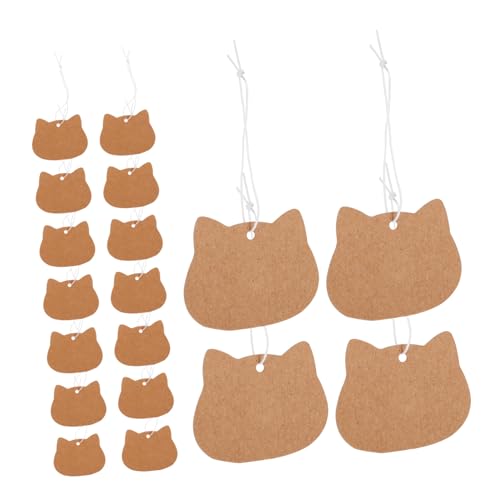 MAGICLULU 100 Stück Preisetiketten mit Schnur Beschreibbare Kraftpapier Hängeetiketten für Langlebige Preisschilder für Geschäfte Kreative Projekte von MAGICLULU