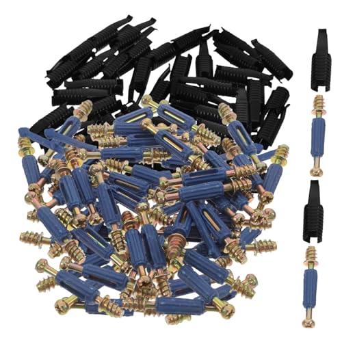 MAGICLULU 100 Stück Stecker Ausblenden Möbelverbindungsarmaturen Kleiderschrank Einen Schnallenverbinder Möbelbeschläge Aus Metall Möbelverschluss Hardware-verbindungsbeschläge Eisen von MAGICLULU