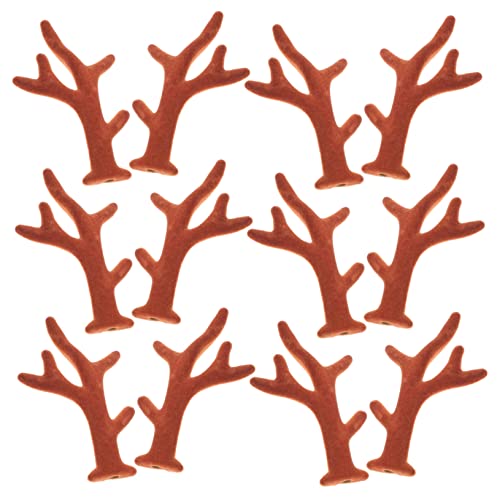 MAGICLULU 100 Stück Teiliges Beflockter Hirschgeweihe für DIY Basteln Haarspangen und Kopfschmuck Braune Dekorationen für Festtags und Karnevalspartys Praktische Accessoires für Kreative MAGICLULU 100 Stück Teiliges Beflockter Hirschgeweihe für DIY Basteln Haarspangen und Kopfschmuck Braune Dekorationen für Festtags und Karnevalspartys Praktische Accessoires für Kreative von MAGICLULU