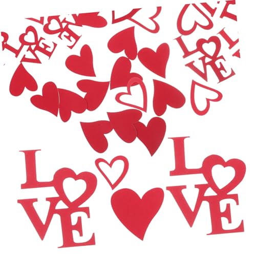 MAGICLULU 100 Stück Teiliges Rotes Papierkonfetti für Valentinstag und Hochzeit Glänzende Streudeko Multifunktional für Party und Jubiläumsdekoration Leicht und Langlebig für Festliche von MAGICLULU