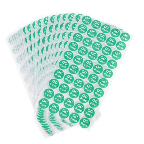 MAGICLULU 1000 Stück Qualitätsprüfungs Pass Etikettenaufkleber Inspektionsaufkleber Pass Testetikett Qc Etiketten Sicherheitsaufkleber Versandetiketten Debitkartenaufkleber Ablel von MAGICLULU