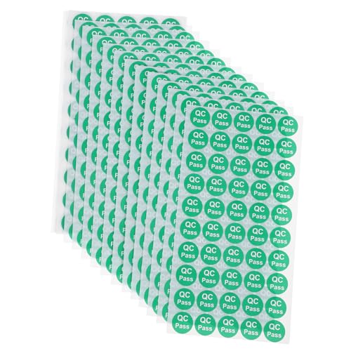 MAGICLULU 1000 Stück qc hat Etiketten für das Lager übergeben Aufkleber Klebetiketten Vinyl farbig Abdeckung qc übergebene Tags Qualitätsprüfetiketten Abziehbilder bestanden Papier Grün MAGICLULU 1000 Stück qc hat Etiketten für das Lager übergeben Aufkleber Klebetiketten Vinyl farbig Abdeckung qc übergebene Tags Qualitätsprüfetiketten Abziehbilder bestanden Papier Grün von MAGICLULU