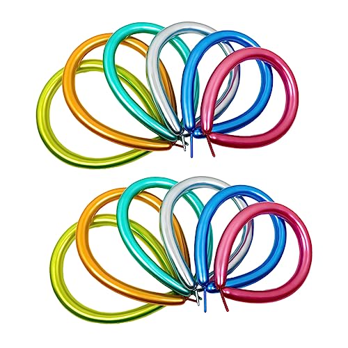 MAGICLULU 100Stücke Metallische Lange Luftballons Für Ballontiere Und Hochzeitsfeiern Dekoration Für Partys Und Veranstaltungen von MAGICLULU