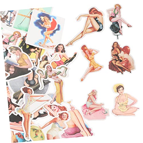 MAGICLULU 100stücke Retro Graffiti Aufkleber Für Koffer Und Notizbücher Selbstklebende Dekoration Wasserdichte Vintage Poster Mädchen Aufkleber Für Jugendliche Für Kreative Projekte von MAGICLULU