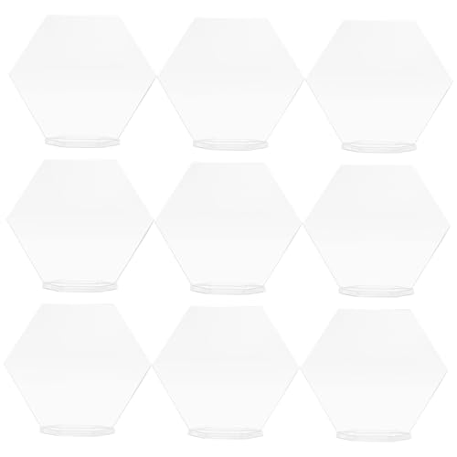 MAGICLULU 10Sätze Sechseckige Tischkarten Für Hochzeiten Leere Transparente Acrylkarten Zur Tischdekoration Namens Und Tischnummernkarten Für Feiern von MAGICLULU