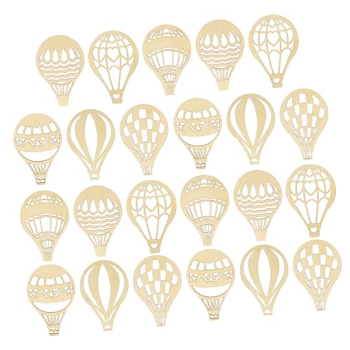 MAGICLULU 10Satz DIY Holz Heißluftballon Ausschnitte Unvollendete Holzscheiben für Kreative Bastelprojekte zur Dekoration für Heimwerkerarbeiten von MAGICLULU