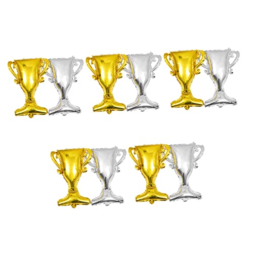 MAGICLULU 10St Ballon fröhliche Abschlussdekoration goldene Trophäe Spieleabend Trophäe vatertagsdekorationen Kolben Cup Trophäe Party abschlussfeier abschlussgeschenk Aluminiumfolie Silver MAGICLULU 10St Ballon fröhliche Abschlussdekoration goldene Trophäe Spieleabend Trophäe vatertagsdekorationen Kolben Cup Trophäe Party abschlussfeier abschlussgeschenk Aluminiumfolie Silver von MAGICLULU