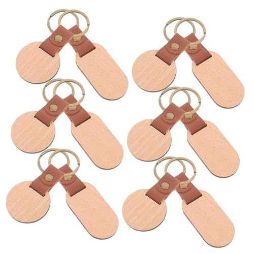 MAGICLULU Blanko-schlüsselanhänger für 10 Stück Hölzerne Schlüsselringrohlinge Zum Basteln MAGICLULU Blanko-schlüsselanhänger für 10 Stück Hölzerne Schlüsselringrohlinge Zum Basteln von MAGICLULU