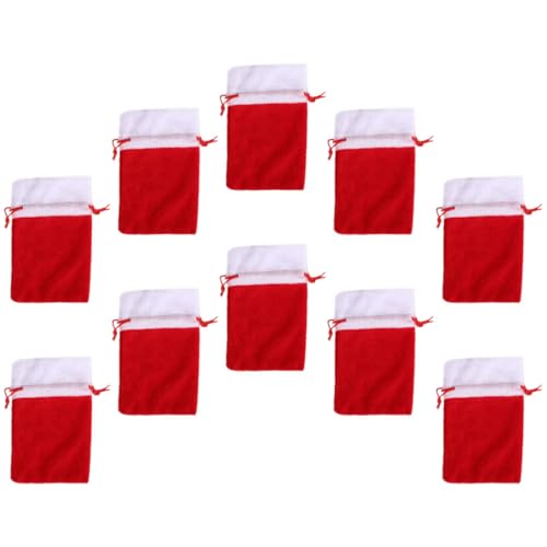 MAGICLULU 10Stücke Weihnachtsgeschenktüten Kleine Süßigkeitentüten mit Kordelzug für Kekse Plätzchen und Praktischer Aufbewahrungsbeutel für Weihnachtsfeier MAGICLULU 10Stücke Weihnachtsgeschenktüten Kleine Süßigkeitentüten mit Kordelzug für Kekse Plätzchen und Praktischer Aufbewahrungsbeutel für Weihnachtsfeier von MAGICLULU